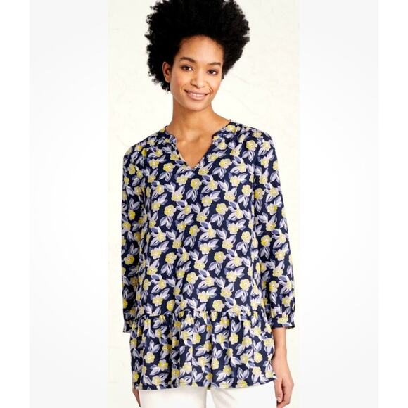 Seasalt Cornwall Women's Floral Colarossi Tiered Tunic Primrose Blouse Size 6 - Picture 1 of 12